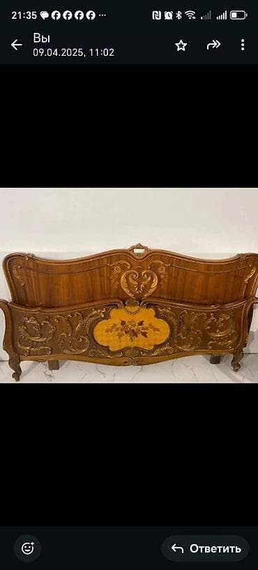 Klassik üslubda taxta yataq otağı dəsti Ruminiya D10 Tərkibi: - Böyük — 2