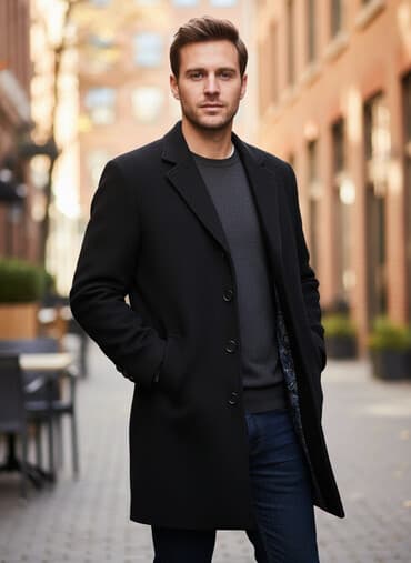 Palto, One size, rəng - Qara — 3