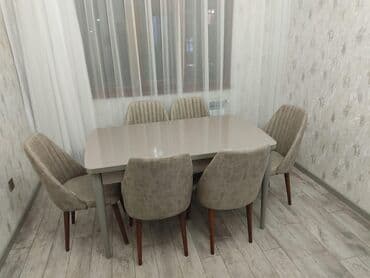Qonaq otağı üçün, Yeni, Açılan, Dördbucaq masa, 6 stul lalafo.az -da Qonaq otağı üçün, Yeni, Açılan, Dördbucaq masa, 6 stul