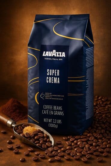 black latte tərkibi: Lavazza Crema e Aroma – bütöv dənə qəhvə - Brend: Lavazza (Torino — 2