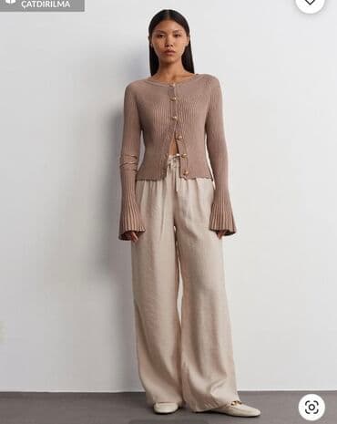 kətan şalvar: DILVIN / Parca ketan salvar. Etiketi uzerindedi, trendyoldan alinib — 1