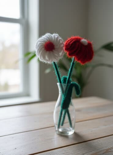 Məhsul: Əl işi dekorativ toxunma çiçəklər . Əldə yalnız 2 ədəd qalıb