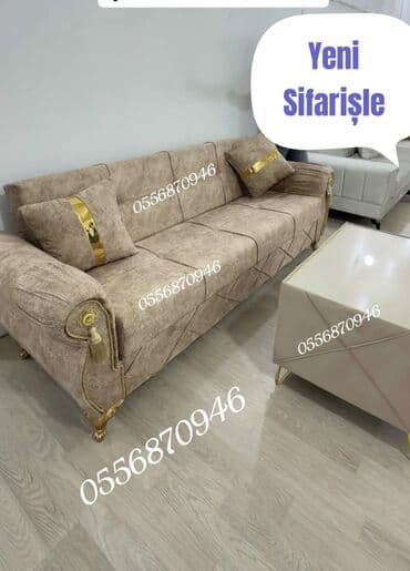 Divan, Qonaq otağı üçün, Vеlur parça, Bazalı, Açılan, Kitab