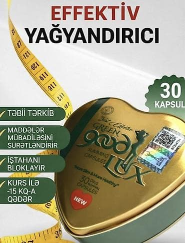 qizilin problari: Green Good Lux – yağyandırıcı kapsullar - 30 kapsul – 30 günlük kurs — 1