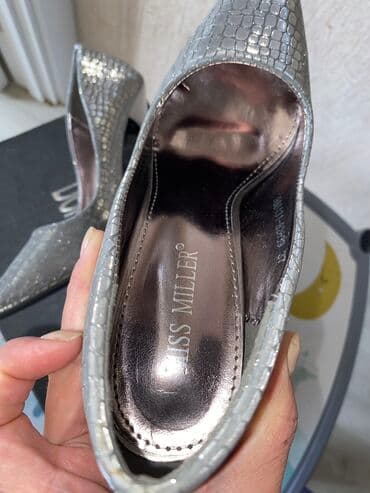 зеленые туфли: Туфли, Размер: 37, цвет - Серебристый, Новый — 8