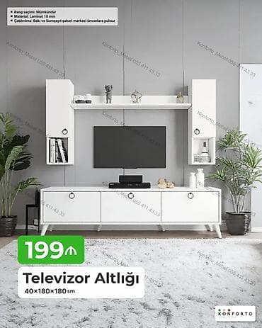 samsung tv 140 ekran: Televizor altlığı və üst modul dəsti Ölçülər: - Alt tumbanın ölçüsü — 1