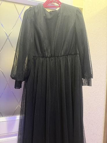 uzun etek: Zərif qara maxi don - Rəng: qara - Uzunluq: maxi (ayağa qədər) - — 3