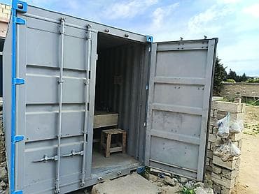 5 tonluq konteyner: 20 futlu metal konteyner - Ölçü: təxmini 6 m uzunluq, 2,2 m en — 2