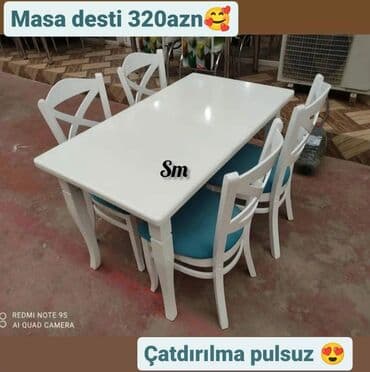mətbəx ucun divan: ✔️Sifarişlə✔️ *✔️Kuxna üçün dest 1 masa 2 stul künc divan dəsti✨✨* ✔️ — 7