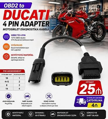 yamaha moto: Motosiklet üçün diaqnostika kabeli. Qiymət və modellər elandakı — 10
