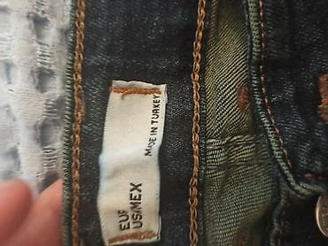 Cinslər: Kişi cins şalvarı - Model: dar kəsim (skinny/slim fit) beş ciblə - — 2