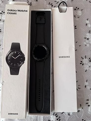 Samsung Galaxy Watch4 Classic (qara) - Klassik fırlanan bezel ilə