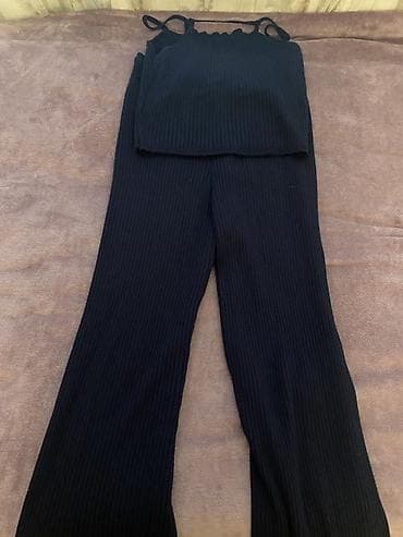 parik satisi: Qadın trikotaj dəsti – 3 parça - Rəng: tünd göy (demək olar qara ton) — 3