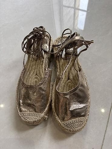 Qızılı rəngli espadril ayaqqabı Stradivarius razmer 39/40 - Üst — 2