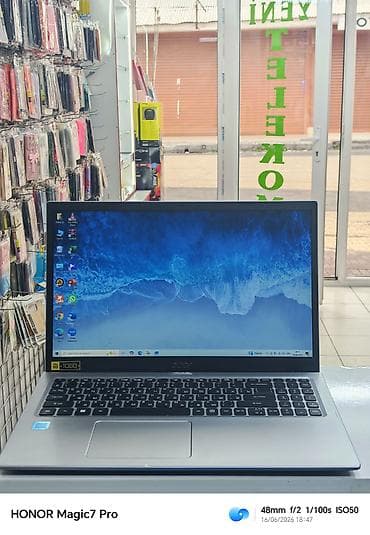 macbook m4 air: Acer noutbuk – 15.6" Full HD 1080p ekranlı, nazik çərçivəli korpus — 1