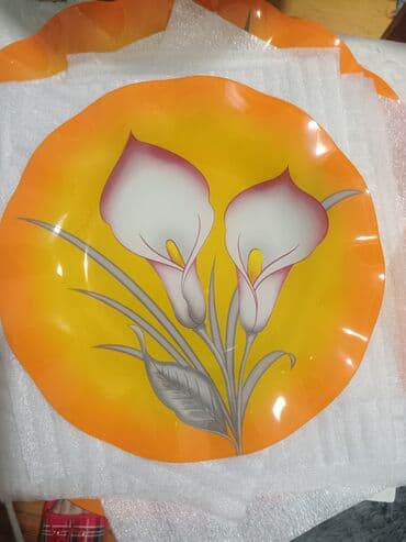 Nəlbəkilər: Boşqablar, 1 əd, rəng - Narıncı, Şüşə — 1