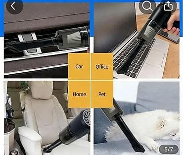 iphone 16 mavi: Simsiz/USB Type‑C ilə şarj olunan portativ mini tozsoran — 3