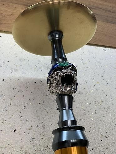 коптильный аппарат: Məhsul: Unikal dizaynlı nərgilə (metallik gövdə və dekorativ başlıq) — 1