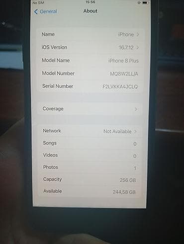 iphon 5 s: IPhone 8 Plus, 256 GB, Qara, Barmaq izi, Face ID — 8