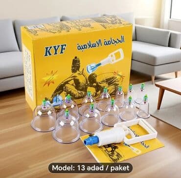 вакуумный массаж лица: Kuppinq (hicama) dəsti – 13 ədəd/paket Məzmun: - Fərqli ölçülərdə 12 — 5