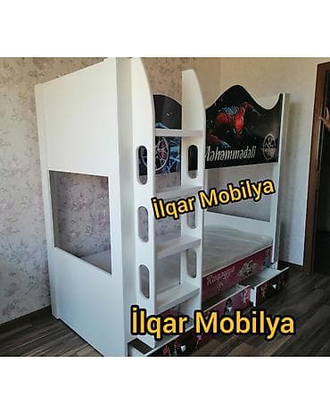 evcil mobilya: Oğlan və qız üçün, Yeni, Çarpayı, Matrassız, Siyirməsiz, Laminat — 6