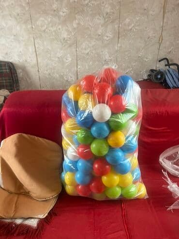 Uşaq oyun hovuzu/top dənizi üçün rəngarəng plastik toplar dəsti