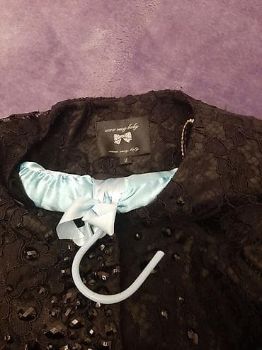 hərbi geyimlər: Qadın krujeva üst geyimi/kardiqan - Rəng: qara - Material: krujeva — 6
