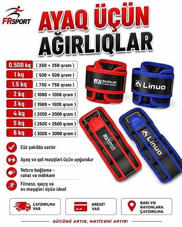 i̇dman aləti: 💥 ayaq üçün ağırlıq, qruz ✅ 7/24 əlaqə saxlaya bilərsiz. ✅ — 1