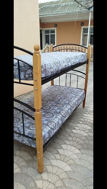 taxt ucun matras: Oğlan və qız üçün, Çarpayı, Matras ilə, Siyirməsiz, Dəmir — 1