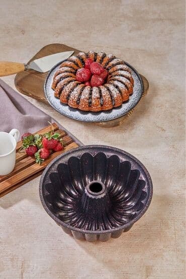 tort bisirmek ucun qablar: Формы для выпечки, цвет - Черный, Круг, 1 — 1