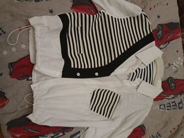 gence uşaq geyimleri instagram: - Rəng: ağ və qara - Dəst tərkibi: - Ağ köynək: klassik yaxalıq, ön — 1