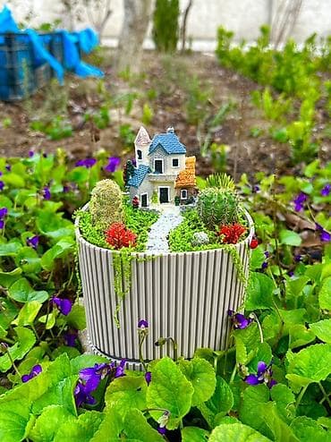 dəmir dekor: Miniatür sukulent terrarium – dekorativ kompozisiya - Tərkib — 4