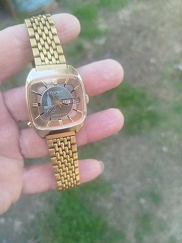 elekron saat: Qol saatı, rəng - Qızılı — 1