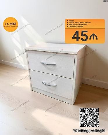 Tumba – LA MİNİ dizaynı - Ölçülər: Dərinlik 40 sm × Hündürlük 50 sm ×