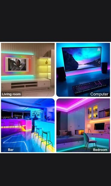 spot işıqlar: 5m uzunluğunda və lent formasında, istədiyiniz yerə arxasındakı — 3