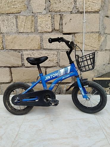 Uşaq velosipedi – JINTONG markası, mavi rəng. - Təxmini təkər ölçüsü — 1