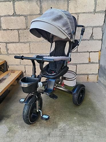 gence velosiped satisi: Uşaq üçtəkərli velosiped-kolaska, sükanla idarə olunan model — 3