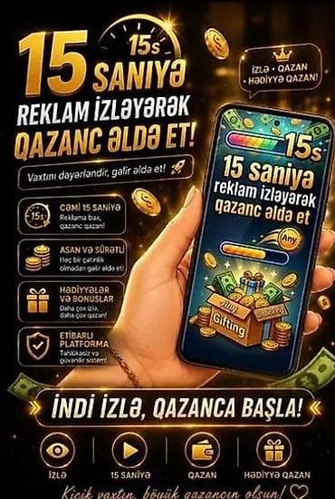 video editor vakansiya: Evdən rahat əlavə gəlir imkanı – 15 saniyəlik reklam izləmə sistemi — 2