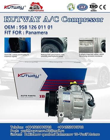 011 vaz: KUTWAY A/C Kompressor - OEM: 958 126 011 01 - Uyğunluq: Porsche — 1