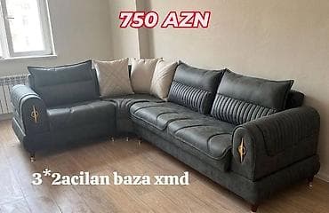 puff kreslo: Yeni, Künc divan, Divan, Bazalı, Açılan — 1