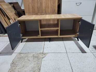 Детская мебель: Новый, Прямой ТВ стенд, С полками, Ламинат — 6