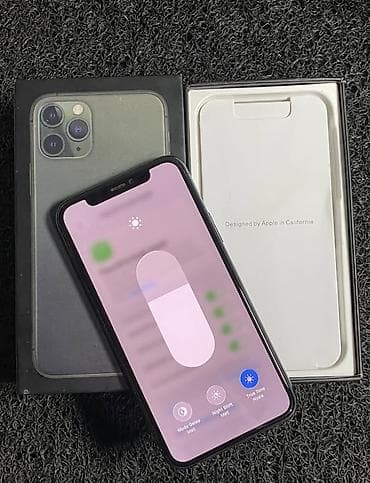 iphone 7 telefon: IPhone 11 Pro, 256 GB, Matte Midnight Green, Zəmanət, Simsiz şarj, Face ID — 3