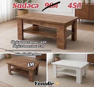 Mebel: _*Yeni TAB jurnal masası*_ *✨Yeni✨* Qiymət : *45₼* başlayan — 1