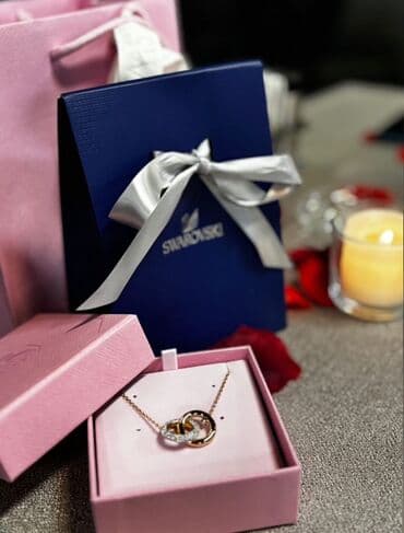 Boyunbağı, Swarovski, Sarı qızıl, 4 g, Pulsuz çatdırılma