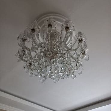 Led çilçıraqlar: Çılçıraq, 10 və daha çox lampa, Şüşə — 3