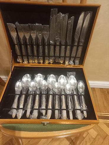 Qaşıq ve çəngəl naboru.Poladdan palanmaz