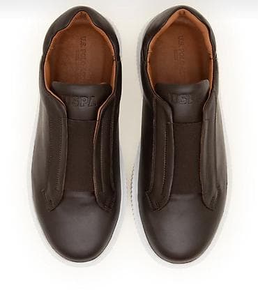 qara cins salvarlar kisi ucun: U.S. Polo Assn. kişi slip-on idman ayaqqabısı - Rəng: tünd qəhvəyi — 2