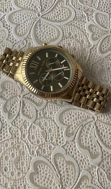 sensor saatlar: Michael Kors kişi qol saatı - Korpus və qolbaq: qızılı tonlu — 2