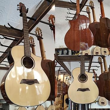 gitara tuner: Elektro akustik gitara Smiger FN-20 Üst: Şam ağacı Qol: Gül ağacı — 1