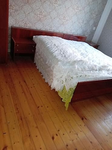 açılan çarpayı: Yataq otağı mebeli dəsti Tərkibi: - İki nəfərlik taxta çarpayı — 2